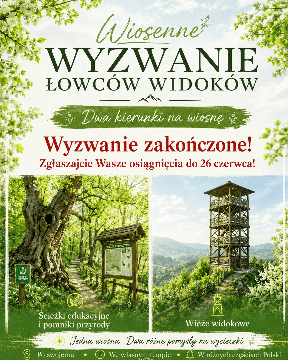 Grafika Wiosennego Wyzwania Łowców Widoków 2026